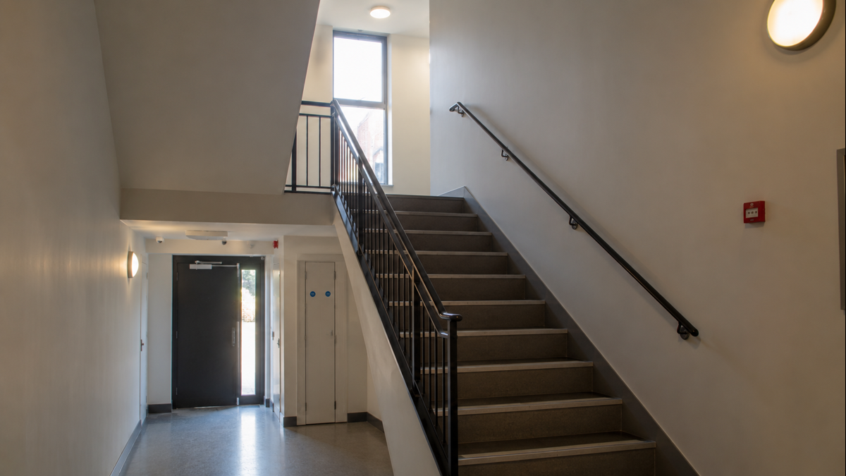 Photo of empty communal staircase